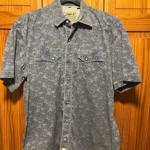 Men’s Rafter C - Paisley Short Sleeve Pearl Snap Shirt Size XL